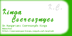 kinga cseresznyes business card