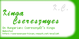 kinga cseresznyes business card